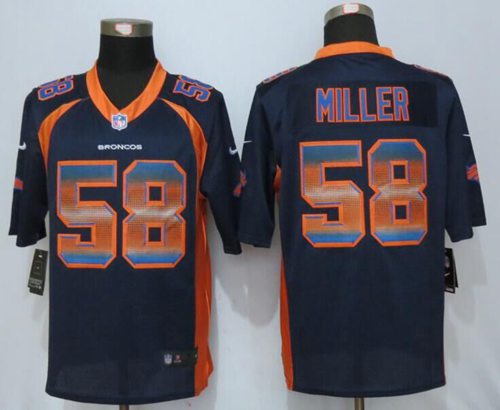  Broncos #58 Von Miller Navy Blue Alternate Men's Stitched NFL Limited Strobe Jersey